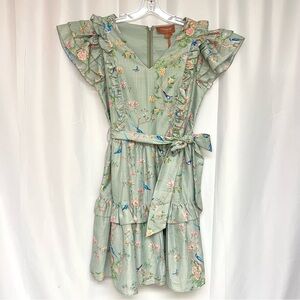 Jessakae Heaven Floral Ruffle Dress Large